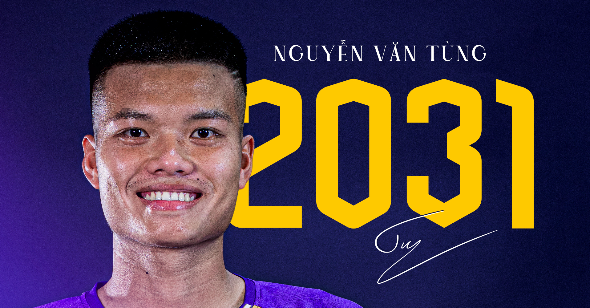 Nguyễn Văn Tùng gắn bó với CLB bóng đá Hà Nội đến năm 2031